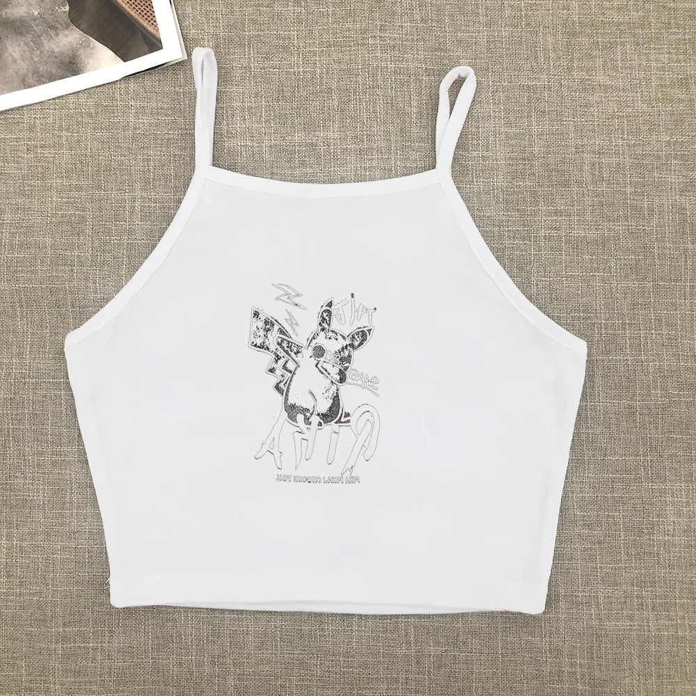 Sweet and spicy new printed short-sleeved short T-shirt women summer  Spice Girls slimming everything with shoulder clothes