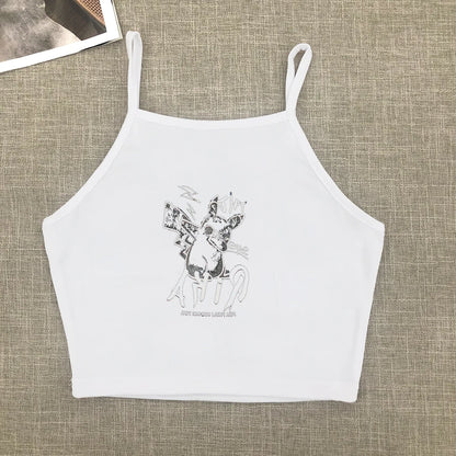 Sweet and spicy new printed short-sleeved short T-shirt women summer  Spice Girls slimming everything with shoulder clothes