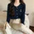 Spring Autumn Women’s Knitted Cardigan  Korean Single Breasted Long Sleeve Jumper Woman Chic Round Neck Cardigans Outwear