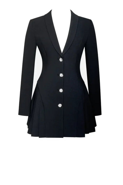 Vestido mini blazer negro Ria