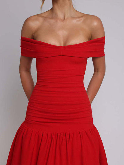 Elegant Sleeveless Tight Zipper Dress Women Sexy One Shoulder Backless Vestido Autumn/Winter Party Club Evening Dress