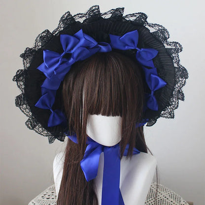 Diablo Kills Gothic Lolita Flat Bonnet Hat