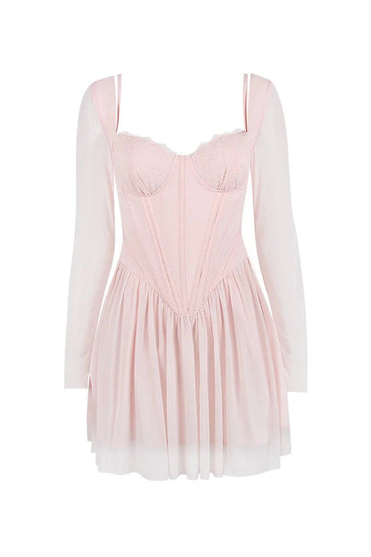 Elegant Long Sleeve Mini Dress