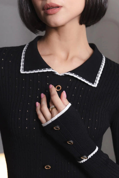 Elegant Long Sleeve Bodycon Mini Dress