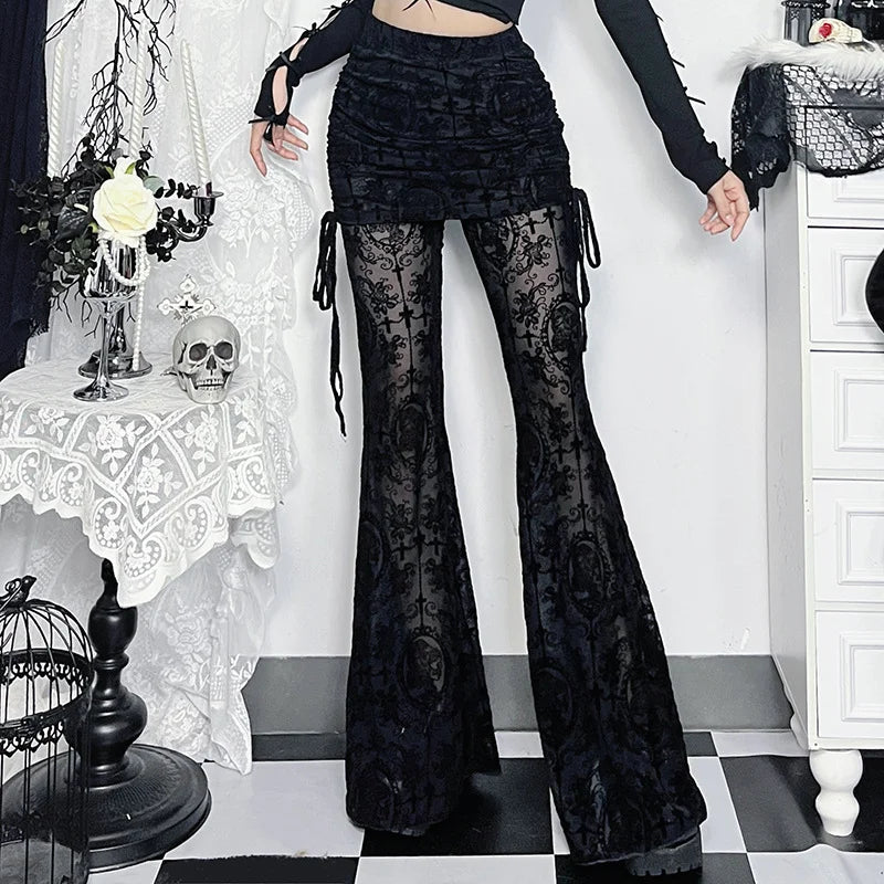 Dark Wash Flare Pants