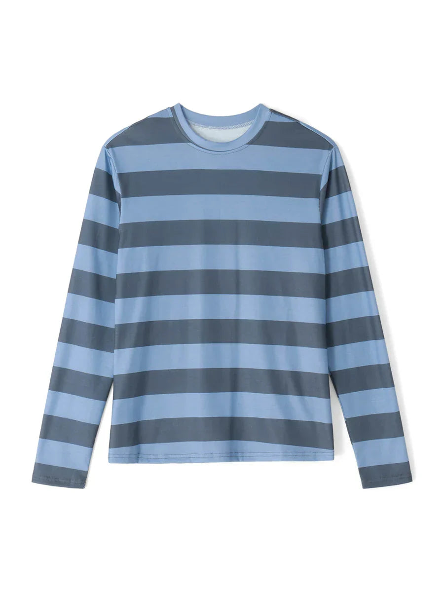 y2k Aesthetic T Shirt  Grey Striped Long Sleeve Tops Gothic E Girl Punk Dark Academia Clothes Streetwear