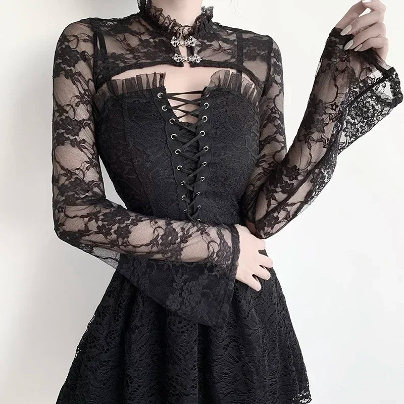 Vintage Lace Mesh Top