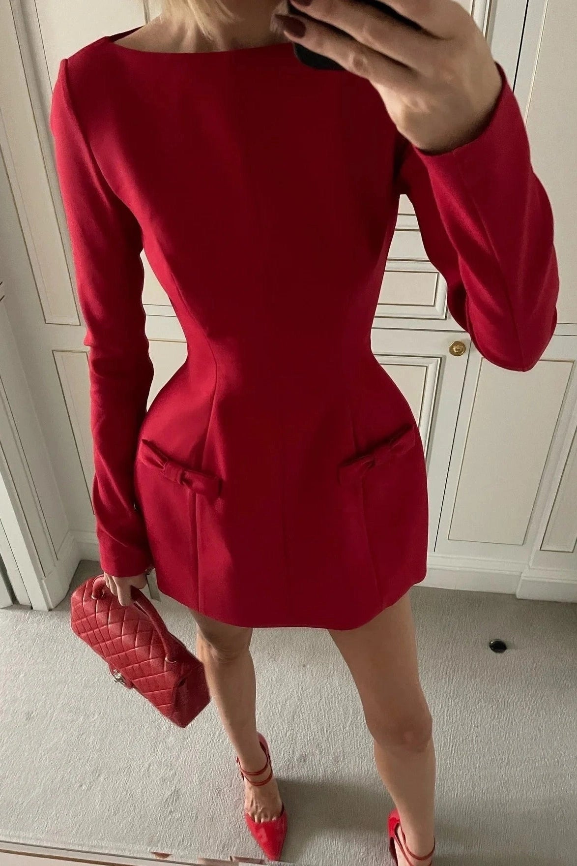 Elegant Long Sleeve Bodycon Mini Dress