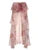 Beach Boho Floral Print Chiffon Ruffled Skirt Women Asymmetrical Dipped Hem Pink Romantic Elegant Sexy Vacation Skirts