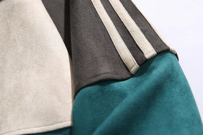 Voguable  Y2k Sweatshirts Suede Hip Hop And Couple Sports Pullovers China-Chic Loose Versatile Casual Tops Spliced
