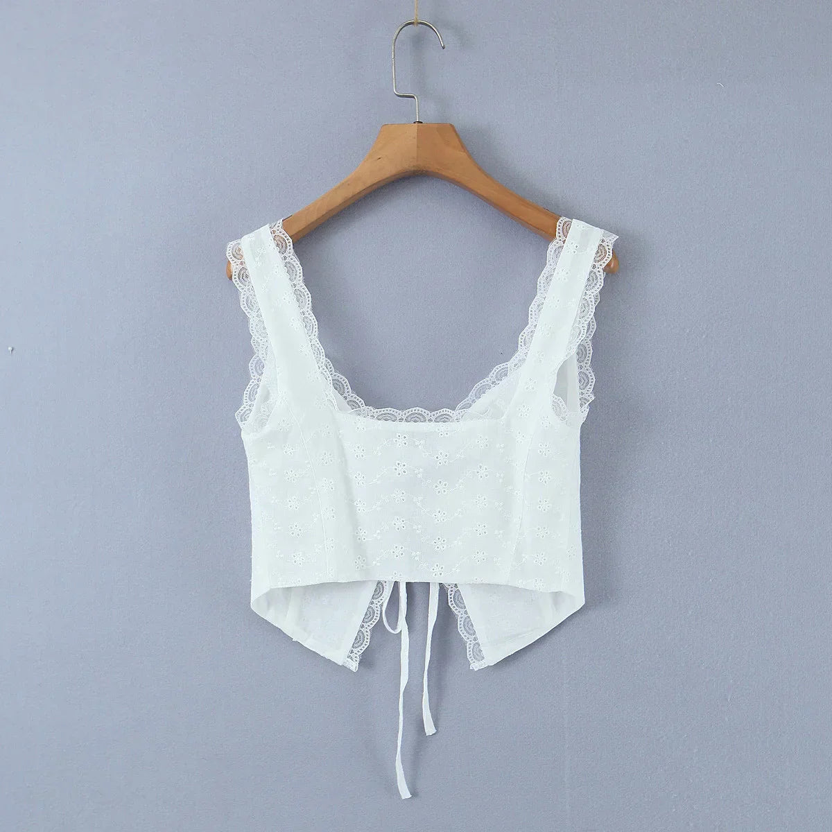 white lace crop tops casual lace tank top for cute tops front tie corset top korean streetwear y2k