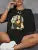 Playing Pranks On Mona Lisa Fitness Print Womens T Shirt Oversized Casual T-Shirt Casual Short Sleeve Cotton Loose Tshirt