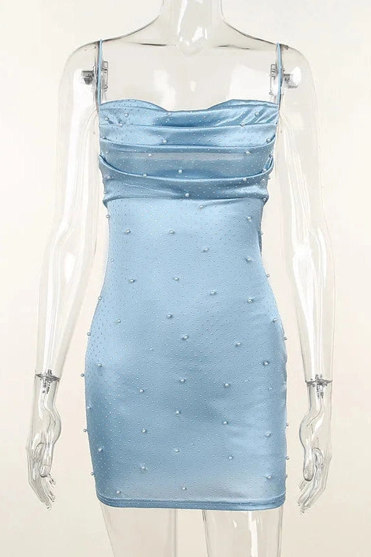 Spaghetti Strap Bodycon Backless Mini Dress