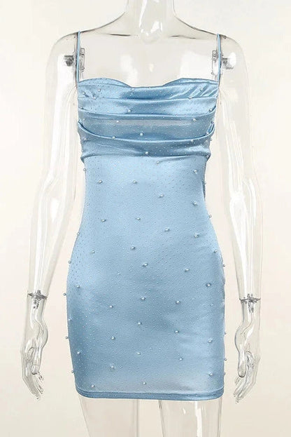 Spaghetti Strap Bodycon Backless Mini Dress