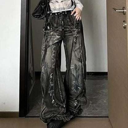 Vintage Graffiti Loose Pants