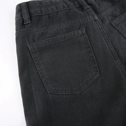 Metal Button Straight Leg Pants