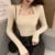 Basic Sweater Women Square Collar Knitted Pullovers Korean Fashion Long Sleeve Knitwear Solid Simple All Match Jumpers New