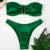 Sexy Bikini Set Bandeau Strapless Wrinkled Bikini Women Swimwear Female Swimsuit Bikini set Bather Bathing Suit