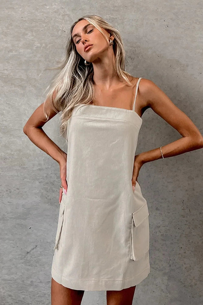 Backless Sleeveless Loose Mini Dress