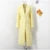 Fashion Woolen Long Coat Women  Autumn Full Sleeve Button Fake Pocket Split Yellow Overcoat Elegant Oversize New in Outwear