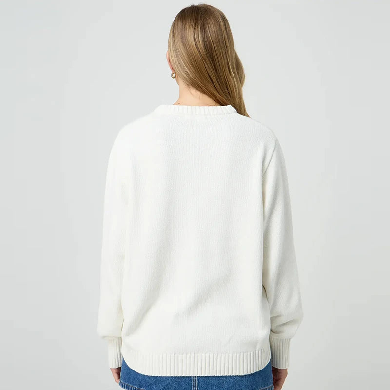 New printed men’s and women’s casual sweater Europe and the United States fashion street knitting sweater