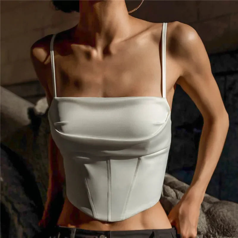 Sleeveless Backless Bandage Strap Cami Top