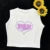 Short-sleeved T-shirt women’s summer new fashion sweet spice print design sense short slim-fit top