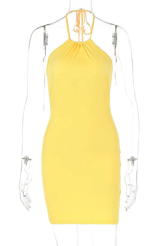 Backless Bodycon Mini Dress