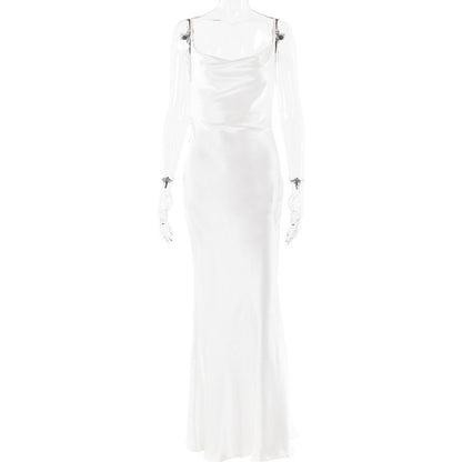 Sexy Backless 3dRose Tassel Maxi Long Dresses for Women Elegant Sleeveless Fashion High Waist Bodycon Dress Lady Chic Party Robe