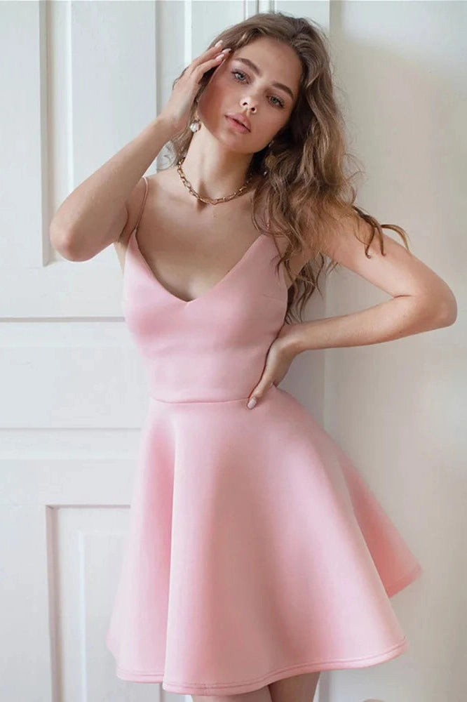 Elegant Straps High Waist Zipper Mini Dress