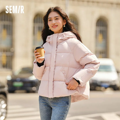 Down Jacket Women Loose Hooded  New Winter Waterproof and Windproof Outerwear