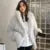 Winter Faux Fur Coat Women Hooded Loose Long Sleeve Outerwear High Street Luxury Fur Jacket Female Fashion Overcoats  New