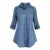Women Casual Ladies Solid Color Turn-down Collar Lapel Long Sleeve Lace Stitching Hollow out Top Shirts DF5001