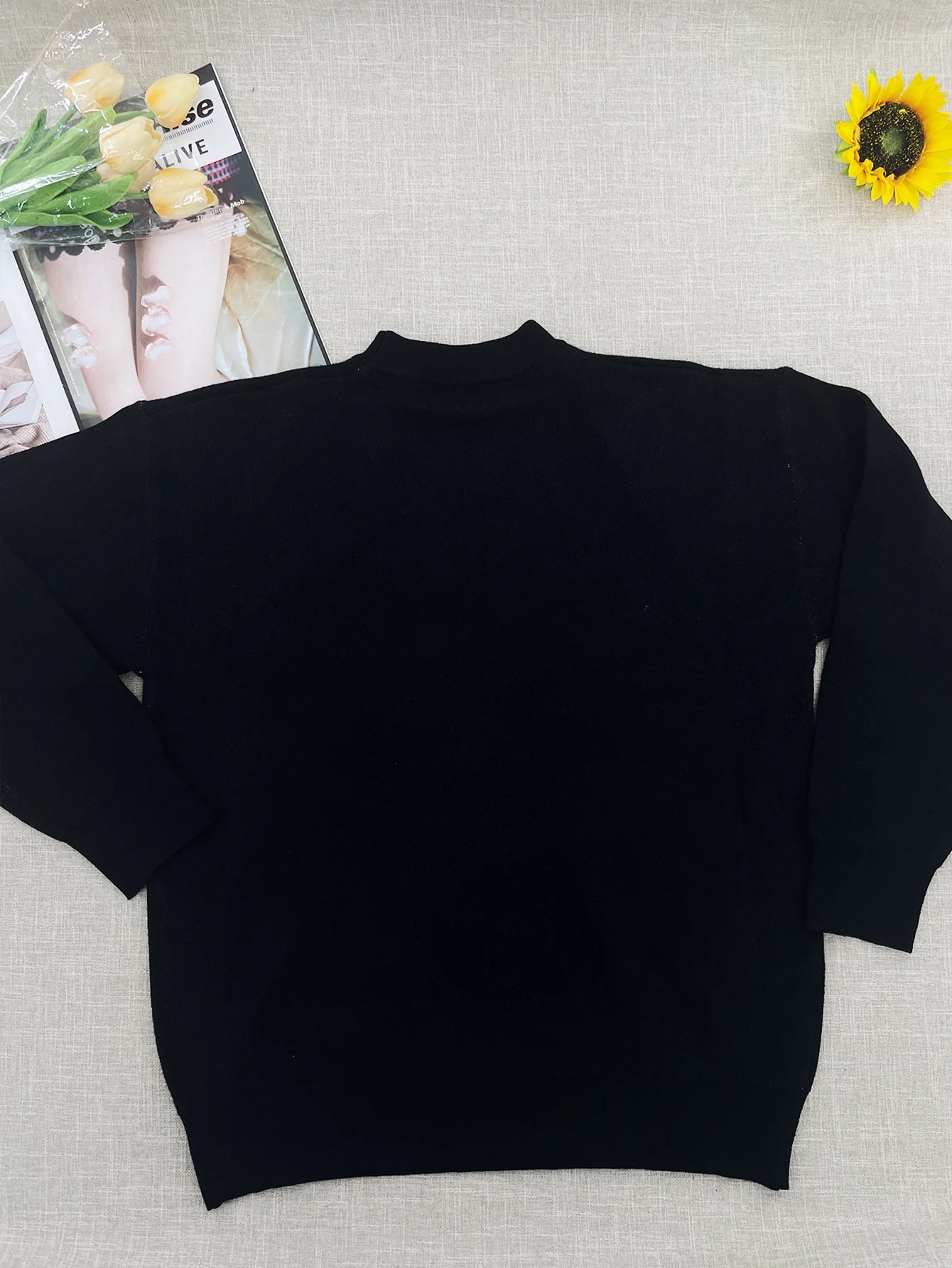 temperament commuter style pullover sweater for women’s autumn and winter new loose all-match crew-neck knitwear