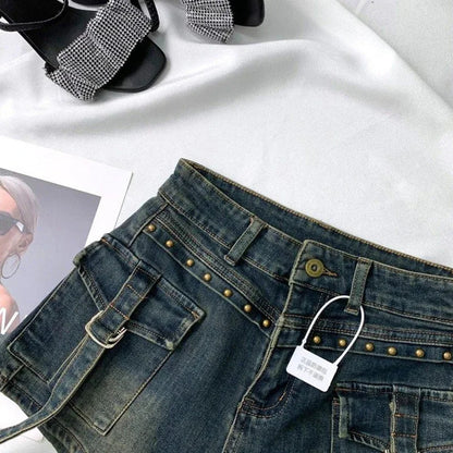 Cargo Pocket Denim Shorts