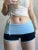 Contrast Pachwork Slim Casual Shorts Women