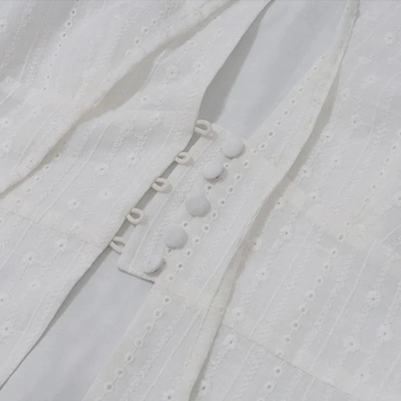 y2k Tank Top Clothes White Flower Embroidery Mock Neck Front Cutout Sleeveless T Shirt Vest Streetwear