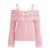 Pretty Cute Outfits Harajuku Cosplay Sweater Kawaii Lace Trim Off Shoulder Pullovers Y2K Aesthetic Vintage Long Sleeve Jumpers