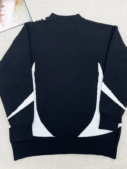 temperament commuter style pullover sweater for women’s autumn and winter new loose all-match crew-neck knitwear