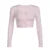 Sweet Y2K Bow Detail Button Up Cropped Top Autumn Knitted Long Sleeve Cute Tshirt Chic Aesthetic Street Tee Outfits