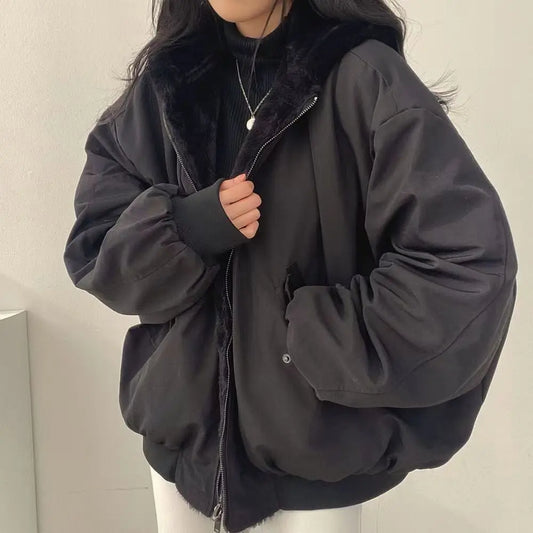Double-Sided Wear Hooded Cotton Coat