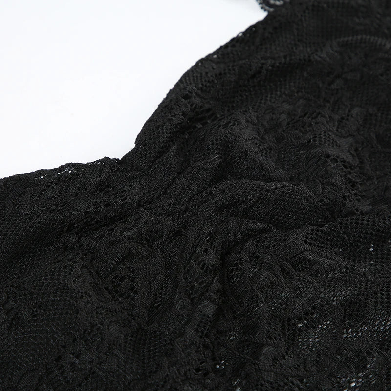 Lace Patchwork Halter Corset
