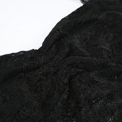 Lace Patchwork Halter Corset