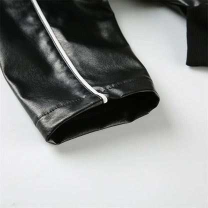 Button Zip Detail Crop Jacket