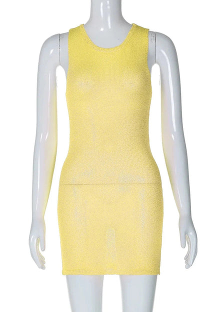 Sleeveless See-Through Mini Dress
