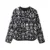 Spring New Women’s Fashion and Elegance Short and Versatile Printed Quilted Round Face Jacket Coat