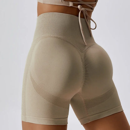 Waist Cycling Shorts Gym Women Workout Scrunch Push Up Legging Yoga Sports Short