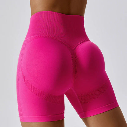 Waist Cycling Shorts Gym Women Workout Scrunch Push Up Legging Yoga Sports Short