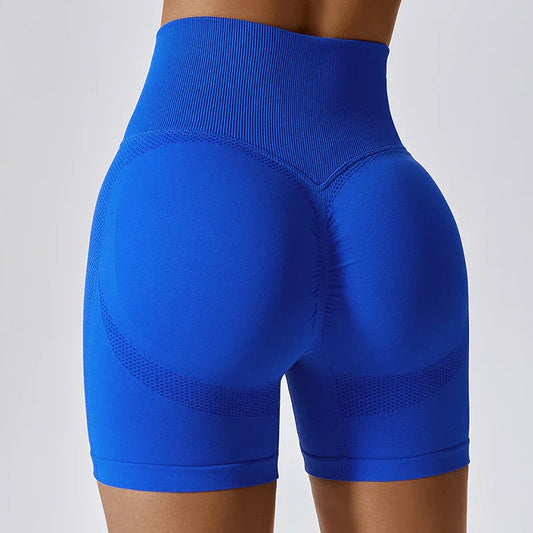 Waist Cycling Shorts Gym Women Workout Scrunch Push Up Legging Yoga Sports Short