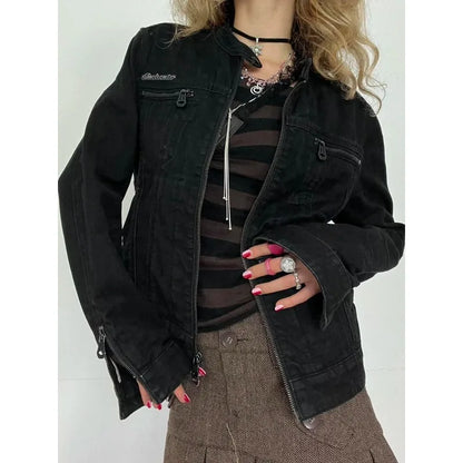 Vintage Cargo Style Denim Jacket